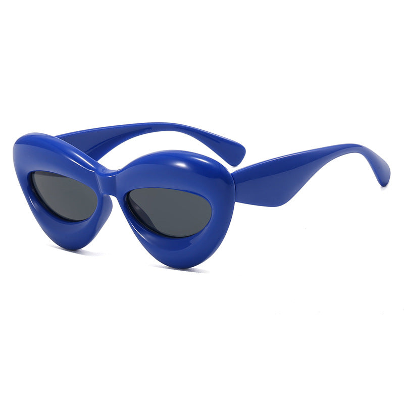 Wholesale PC Elliptical Geometry Butterfly Cat Eye Sunglasses